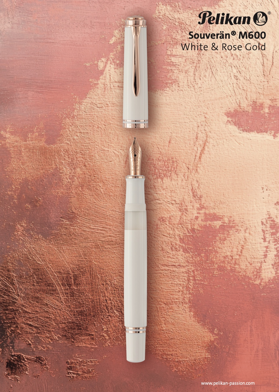 Pelikan Special Edition Souverän® M600 White & Rose Gold Fountain Pen